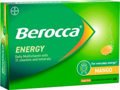 Berocca Energy Mango - 45 poretablettia - Apteekkiplus.fi