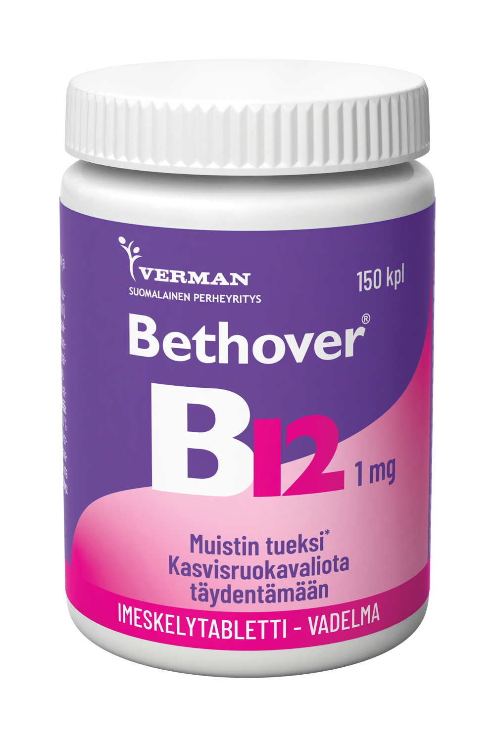 Bethover 1 mg B12-vitamiini Vadelma-eri kokoja