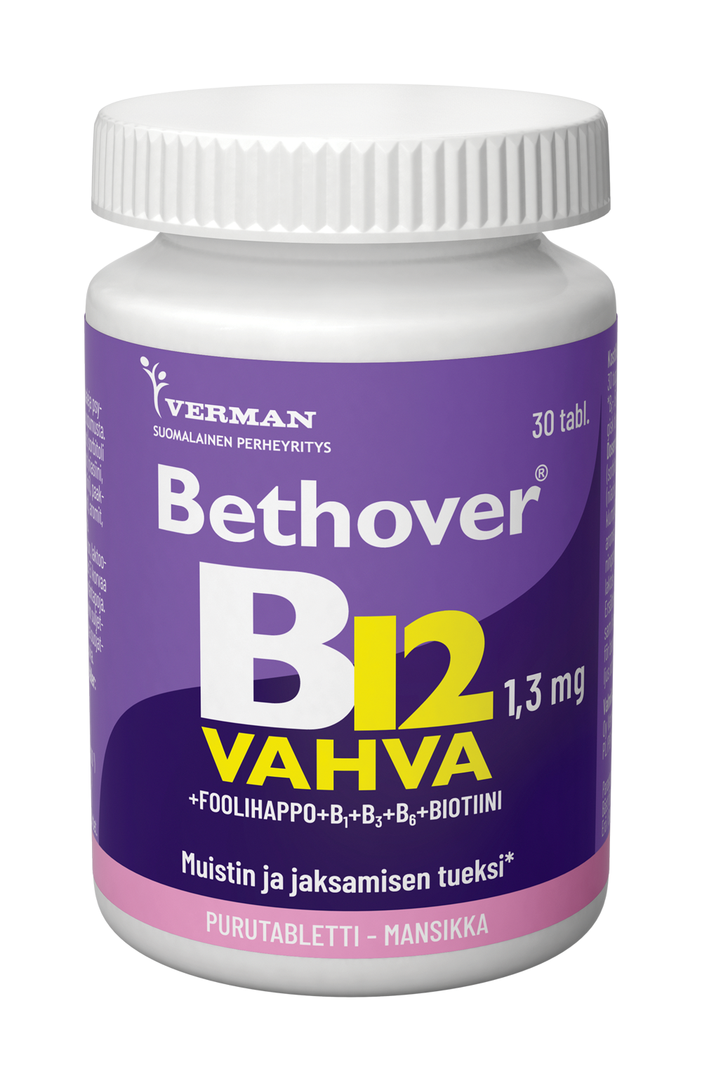 Bethover Vahva B12 Mansikka - Eri pakkauskokoja