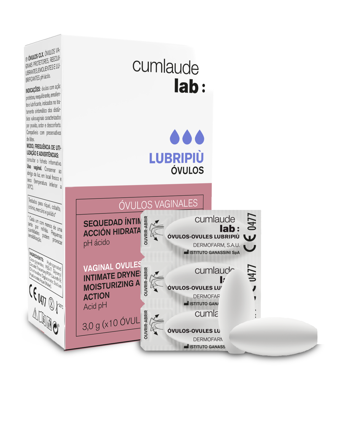 Cumlaude Lab Lubripiù Ovules -emätinpuikot 10 x 3 g