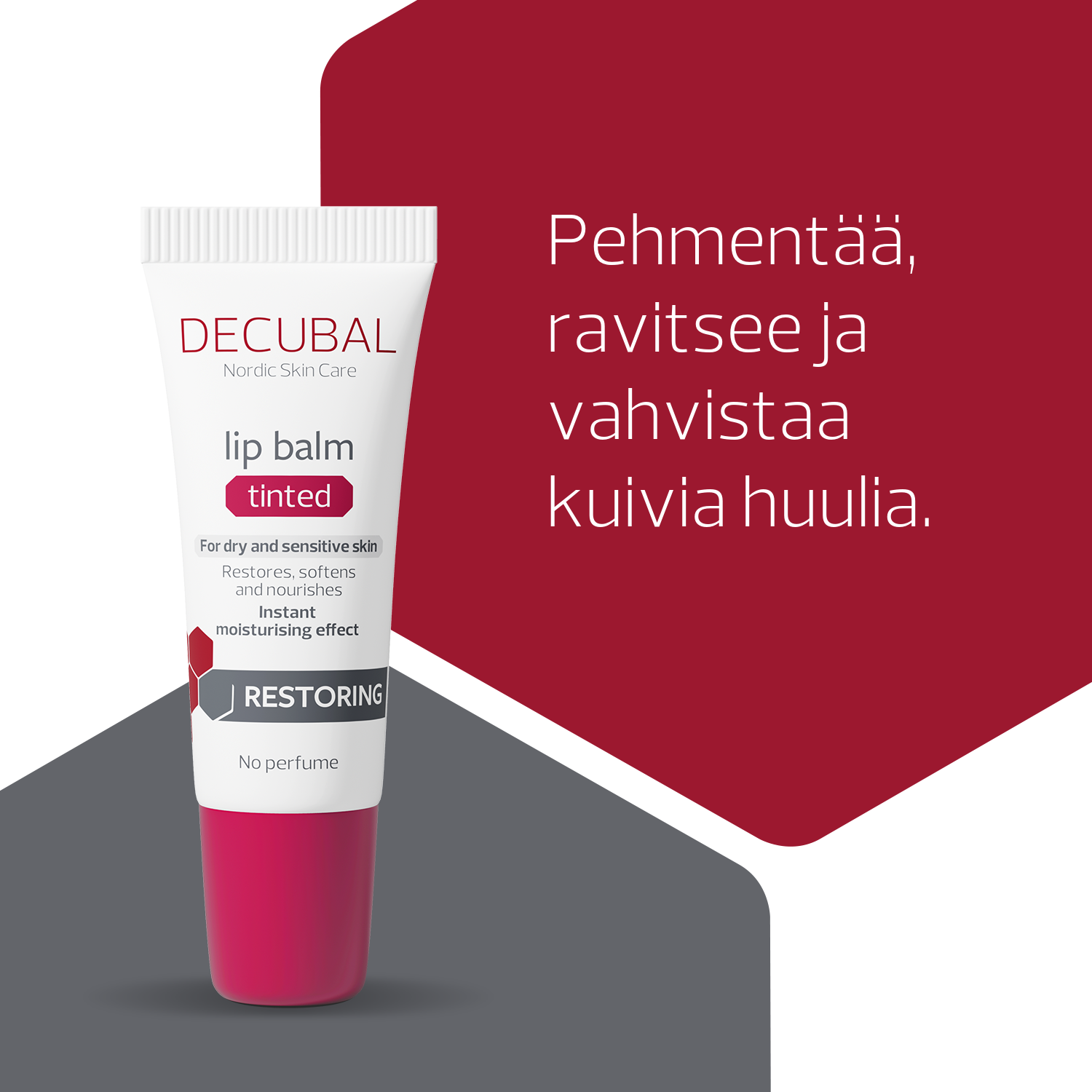 Decubal Restoring Tinted Lip Balm sävytetty huulivoide 10 ml