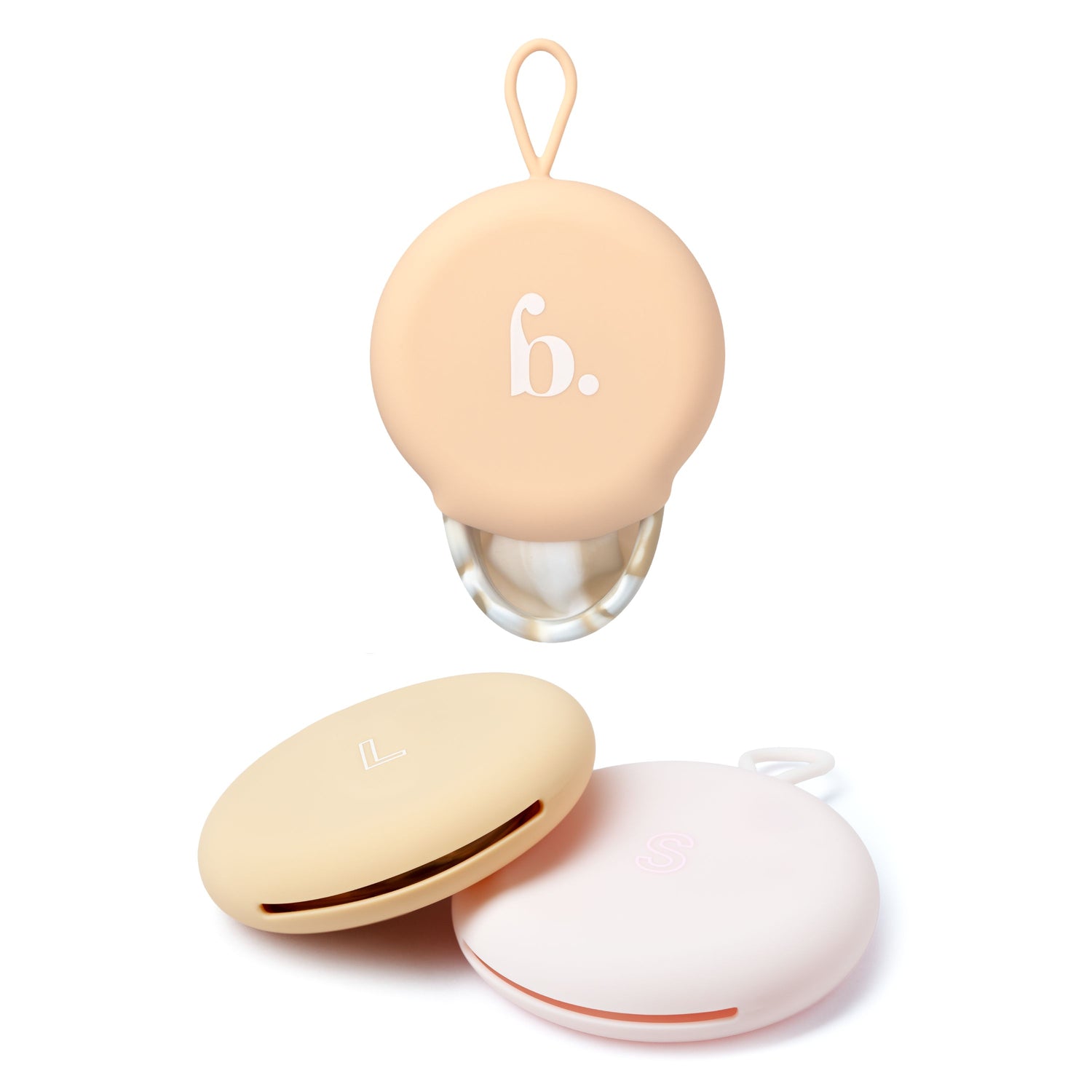Bodyotics Comfydisc Kuukautislevyt renkaalla S & L - Beige