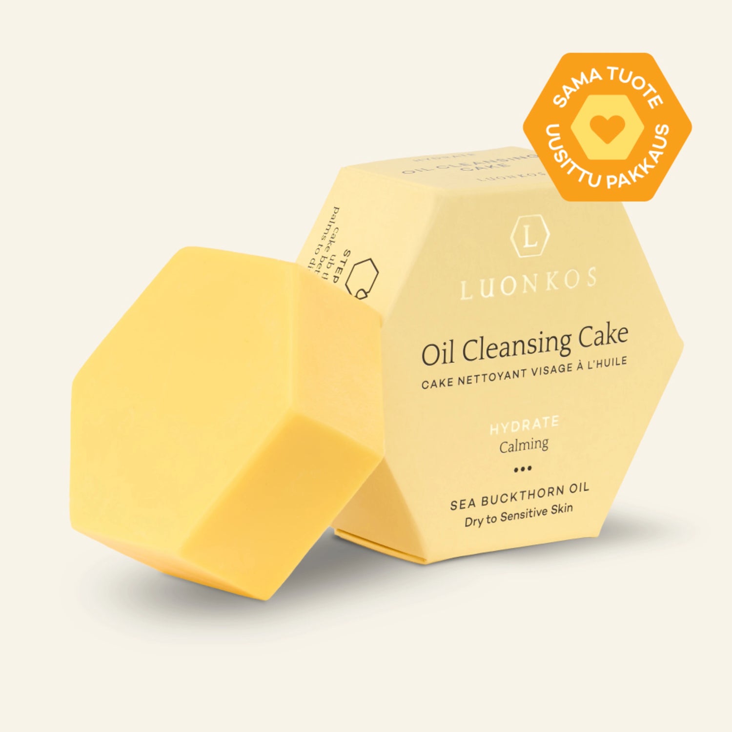 Luonkos Hydrate Facial Oil Cleansing Cake öljypuhdistuskakku herkälle iholle 55 g
