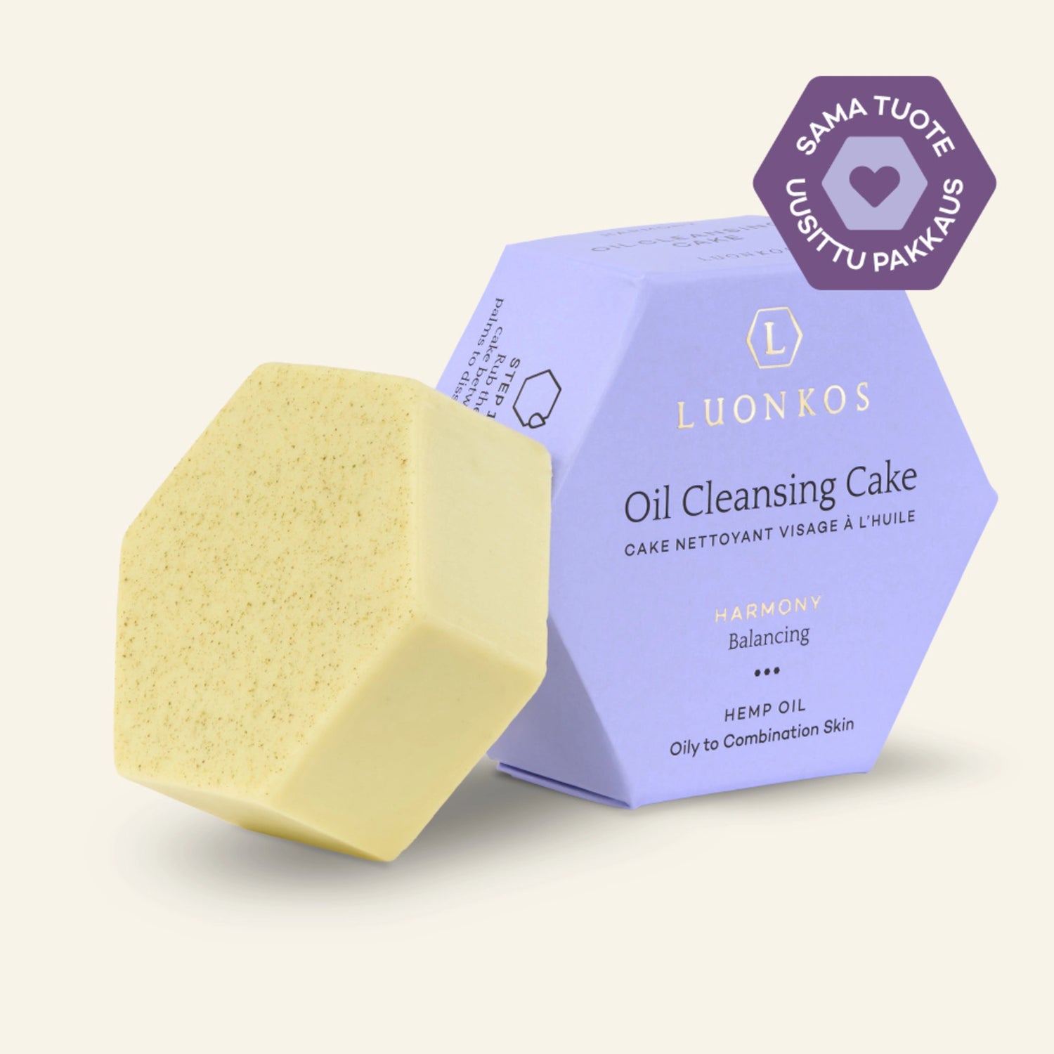 Luonkos Harmony Facial Oil Cleansing Cake 55 g - öljypuhdistuskakku rasvoittuvalle iholle