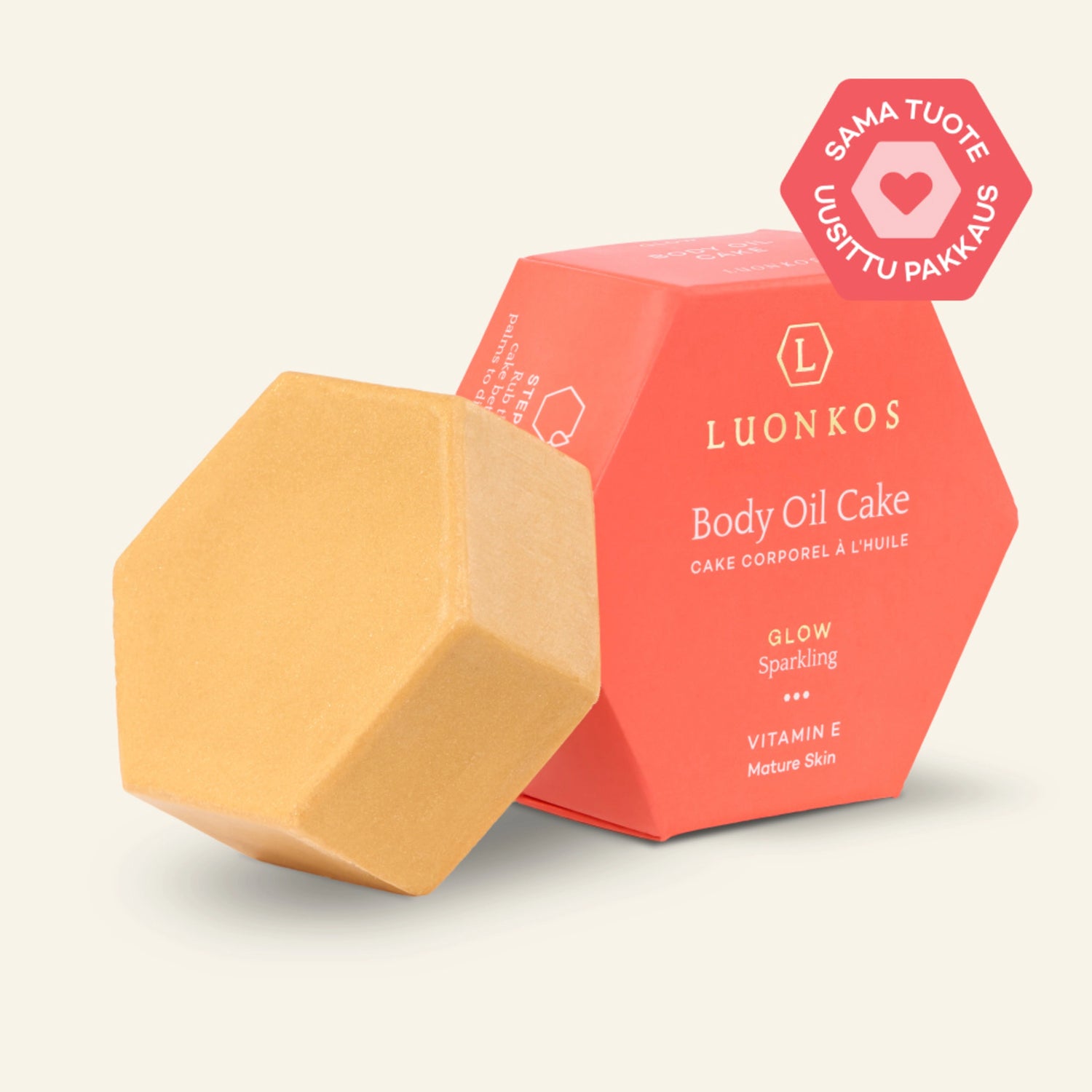 Luonkos Glow Body Oil Cake Sparkling kimalteleva vartaloöljykakku 55 g