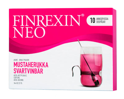 Finrexin Neo Mustaherukka flunssalääke juomajauhe