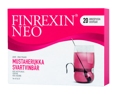 Finrexin Neo Mustaherukka flunssalääke juomajauhe
