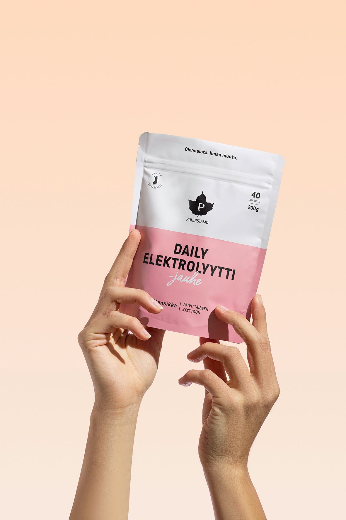 Puhdistamo Daily Elektrolyyttijauhe, Mansikka 200 g