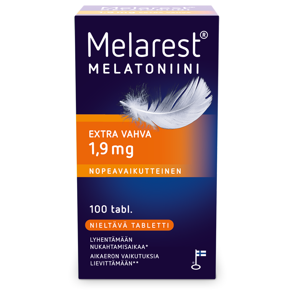 MELAREST MELATONIINI EXTRA VAHVA NIELTÄVÄ 1,9 MG - eri kokoja
