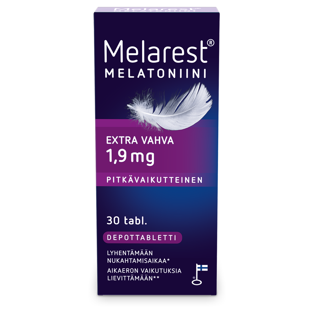 MELAREST MELATONIINI PITKÄVAIKUTTEINEN 1,9 MG - eri kokoja