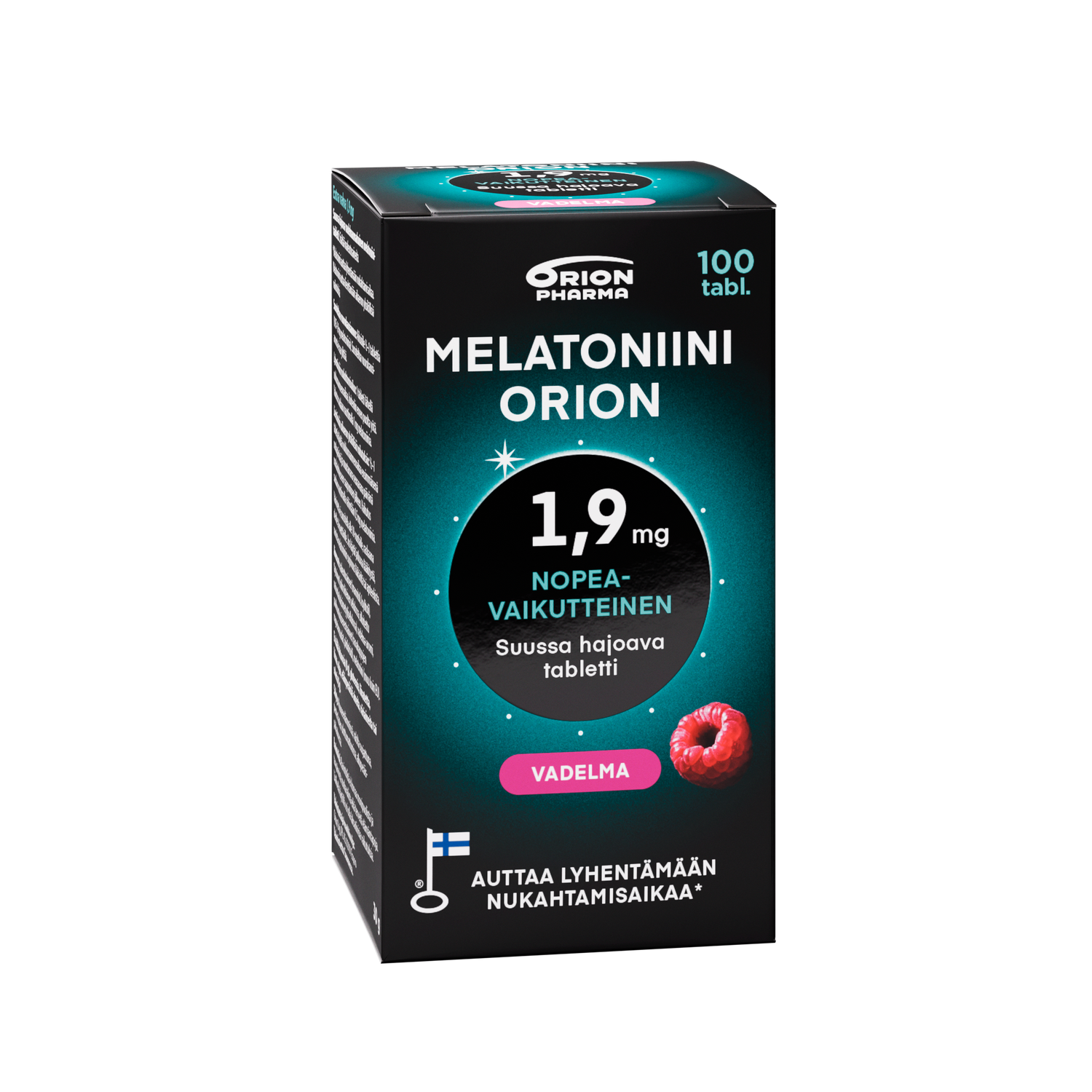Melatoniini Orion 1,9 mg vadelma suussa hajoava tabletti 100 kpl