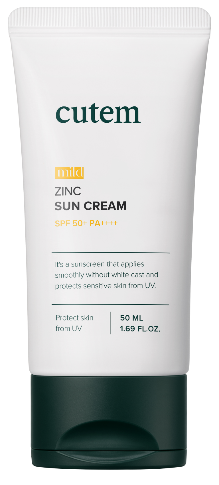 Cutem Mild Zinc Sun Cream SPF50+ PA++++ aurinkovoide 50 ml