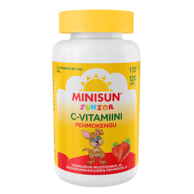 Minisun C-vitamiini Pehmokengu -Eri pakkauskokoja