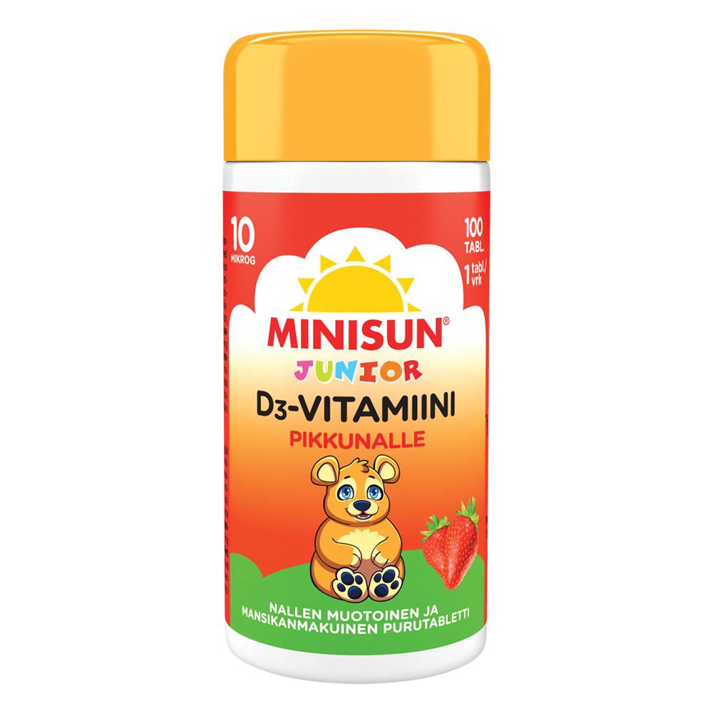 MINISUN D-VITAMIINI 10 MIKROG JUNIOR NALLE 100 tabl