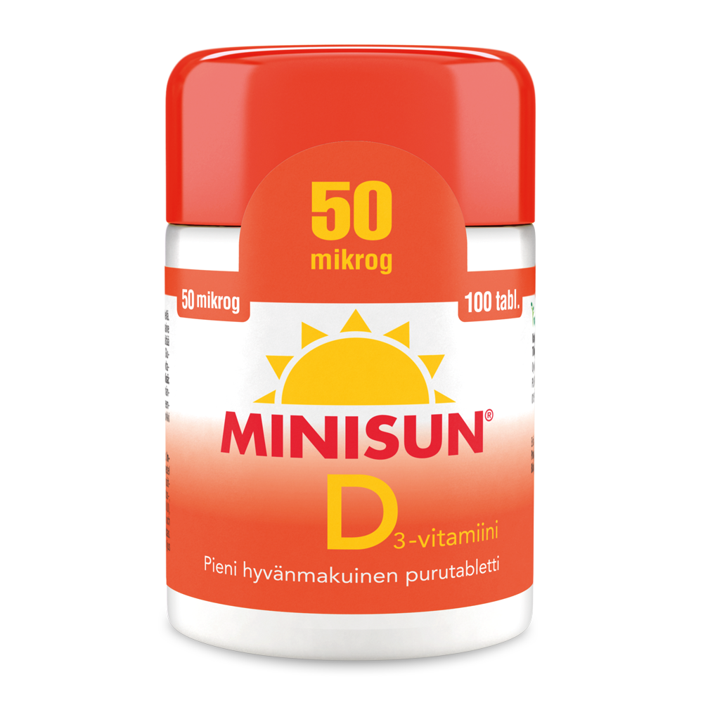 MINISUN D-VITAMIINI 50 MIKROG 100 tabl