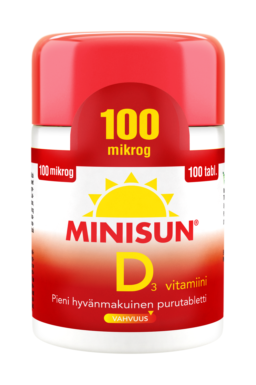 MINISUN D-VITAMIINI 100 MIKROG 100 tabl