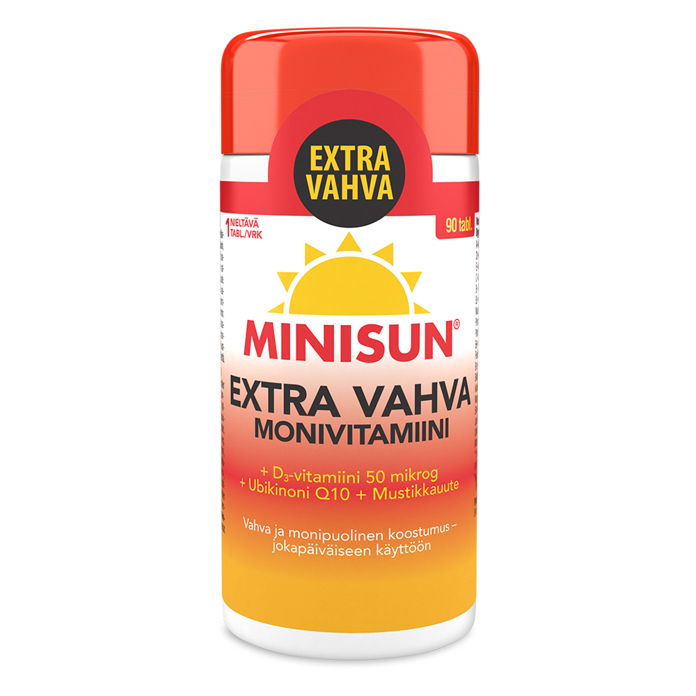 Minisun Monivitamiini Extra Vahva 90 tbl.
