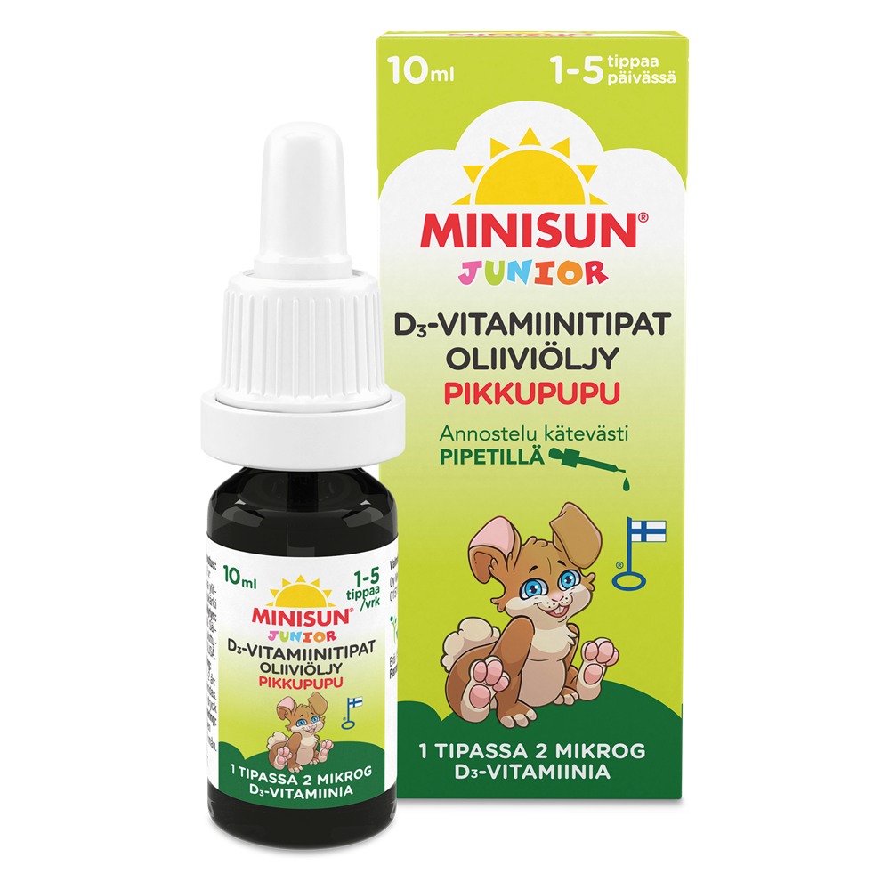 MINISUN D-TIPAT OLIIVIÖLJY 10 µg 10 ml