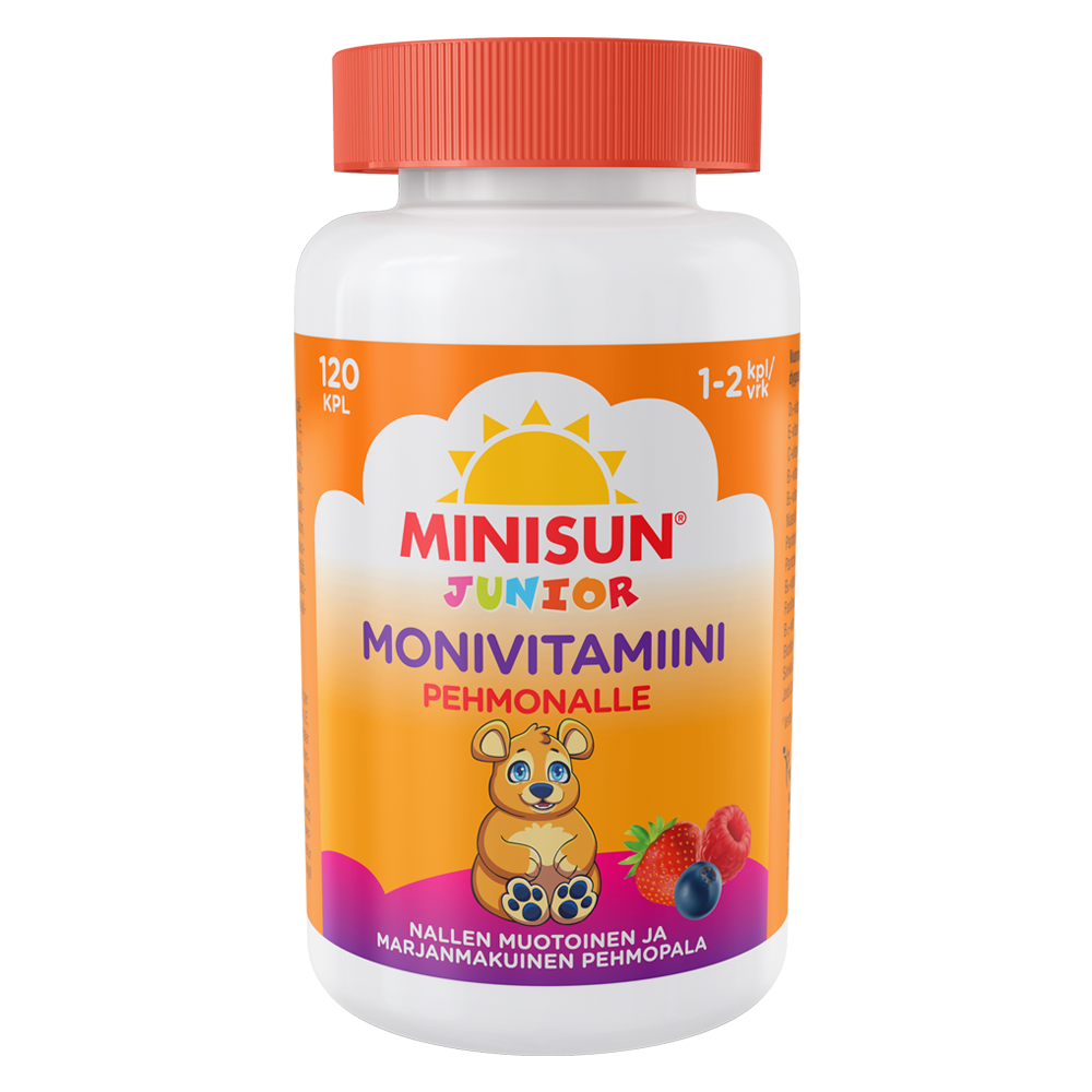 Minisun Monivitamiini Pehmonalle Junior 120 kpl