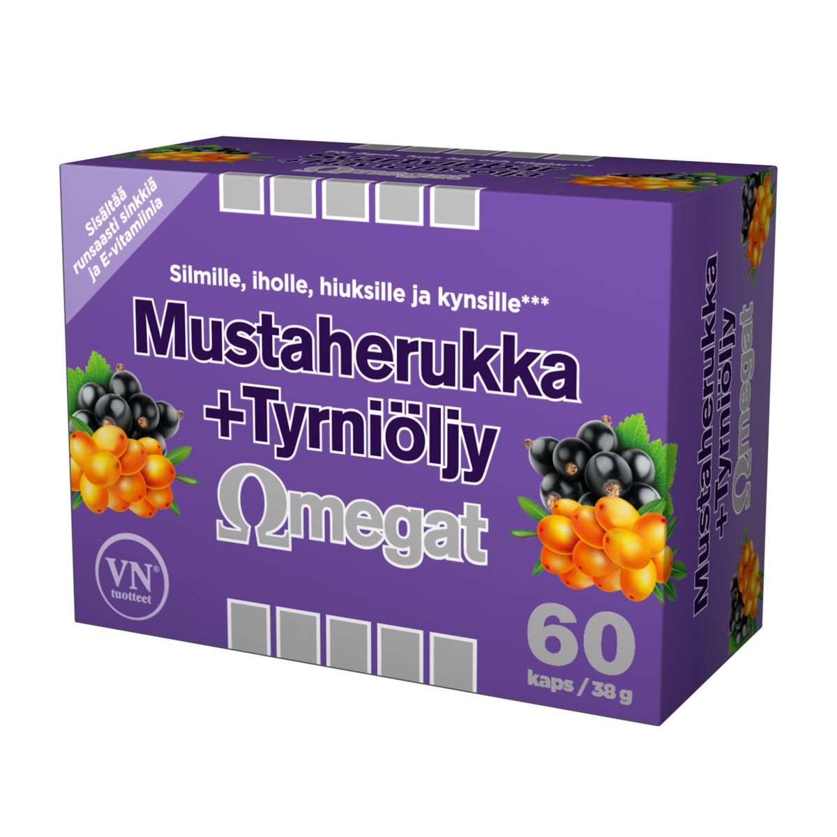 Mustaherukka + Tyrniöljy Omegat 60 kapselia