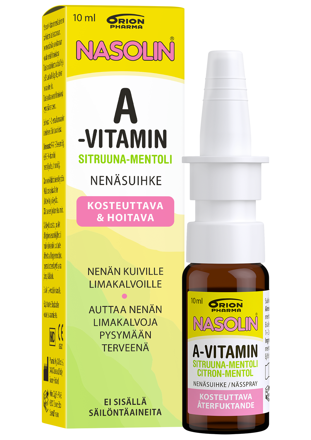 NASOLIN A-VITAMIN Sitruuna-Mentoli 10 ML