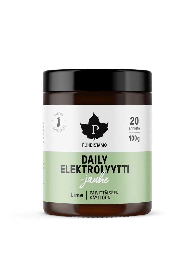 Puhdistamo Daily Elektrolyyttijauhe, Lime 100g