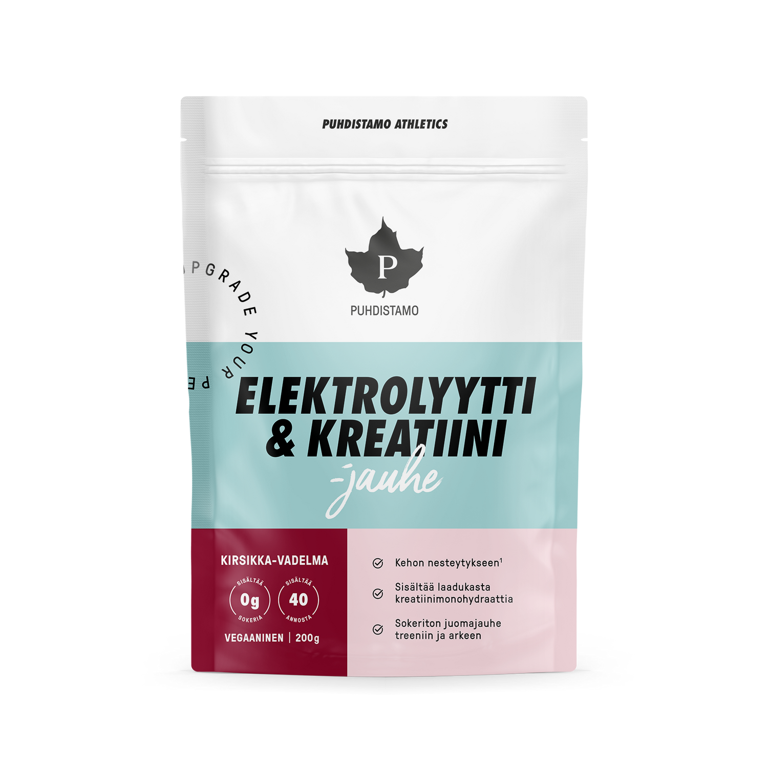 Puhdistamo Elektrolyytti & Kreatiini-jauhe Kirsikka-Vadelma 200 g