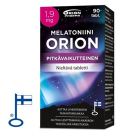 Melatoniini Orion Pitkävaikutteinen 1,9 mg 90 tablettia - Apteekkiplus.fi
