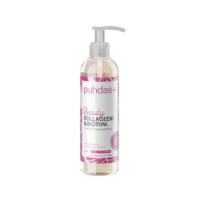 Puhdas+ Kollageeni & Biotiini Tuuheuttava shampoo 240 ml