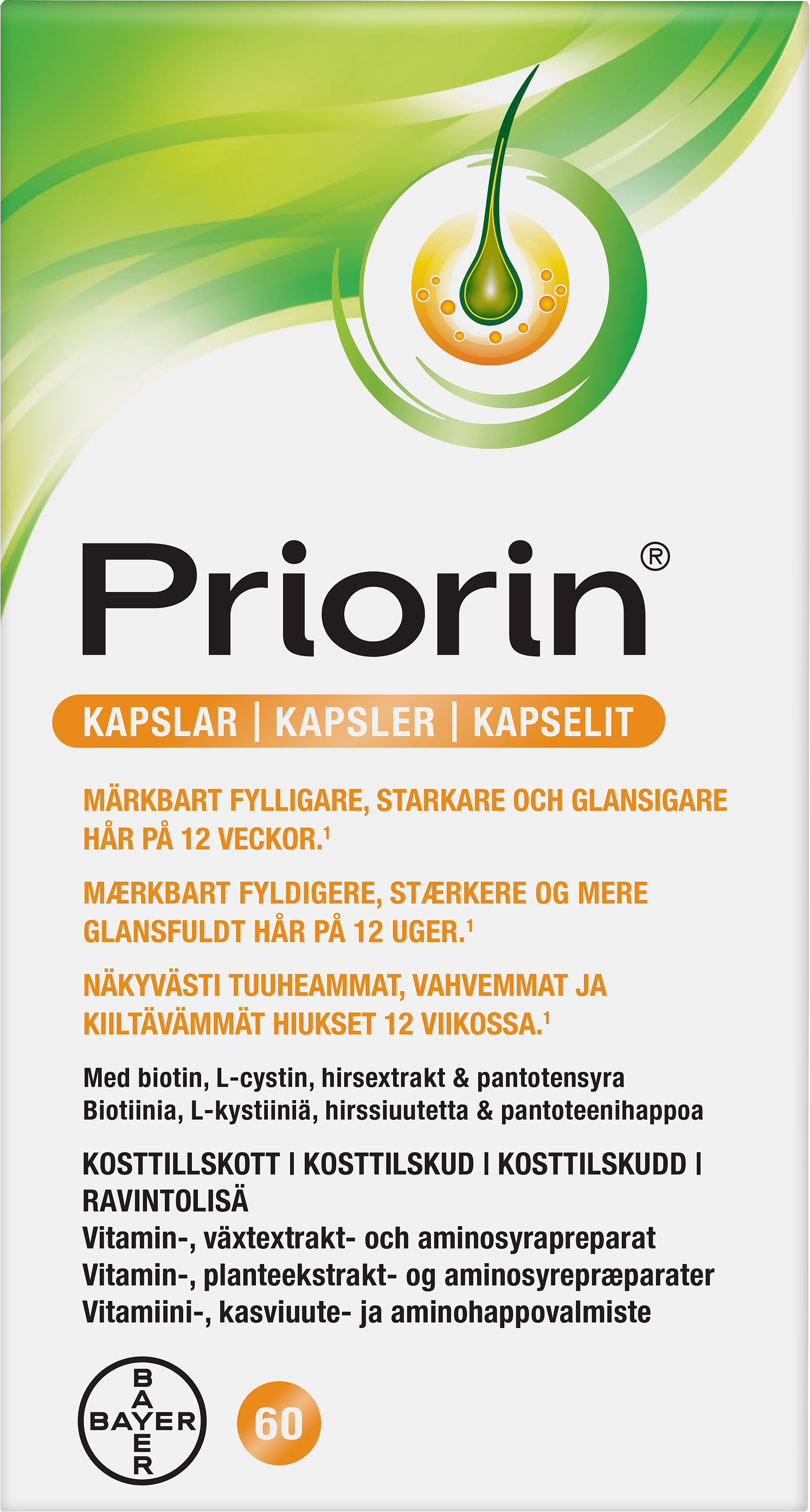 Priorin Extra -hiusravinne 60 tai 120 kapselia