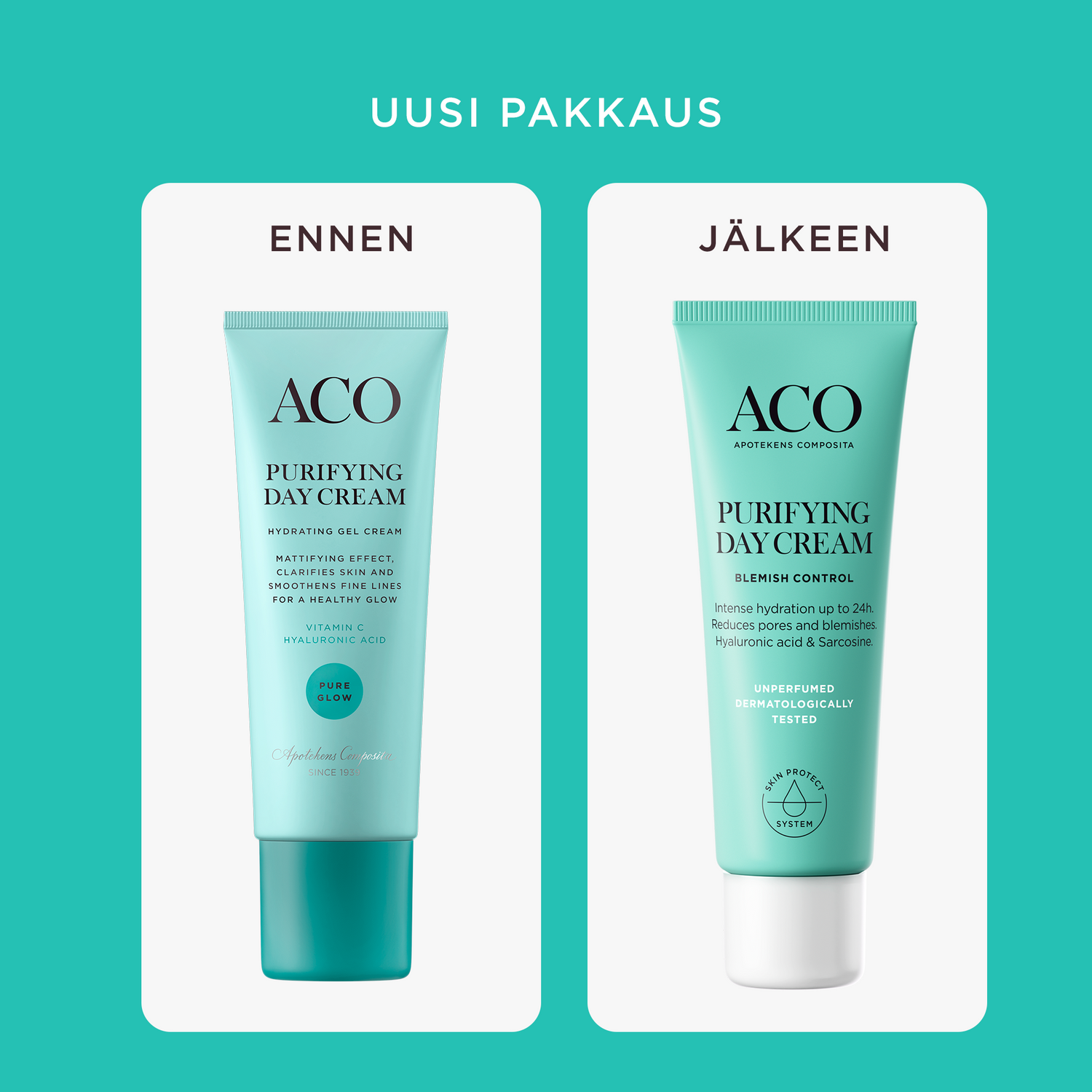ACO Face Purifying Day Cream tasapainottava päivävoide 50 ml