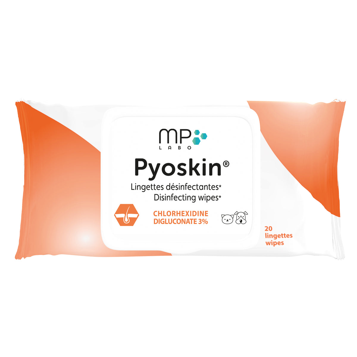 Pyoskin® desinfioivat pyyhkeet koirille ja kissoille 20 kpl