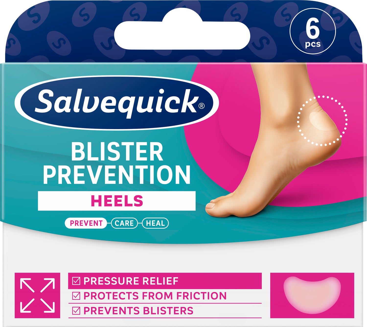 Salvequick Blister Prevention Heels rakkolaastari 6 kpl