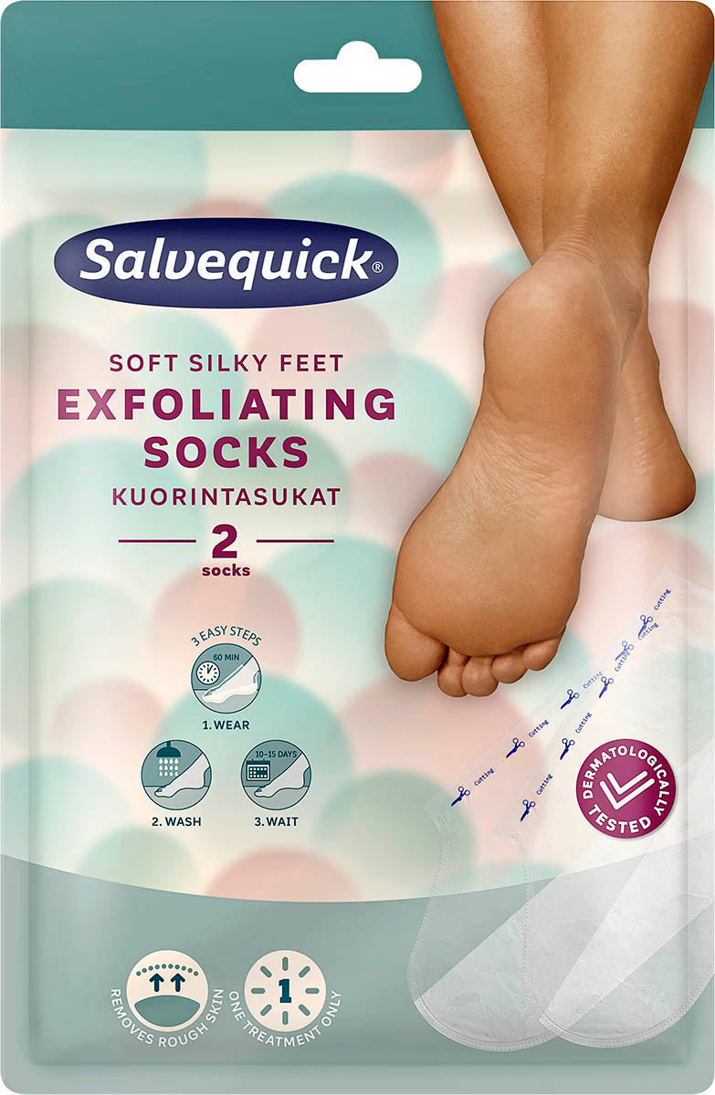 Salvequick 2kpl Exfoliating socks kuorintasukat