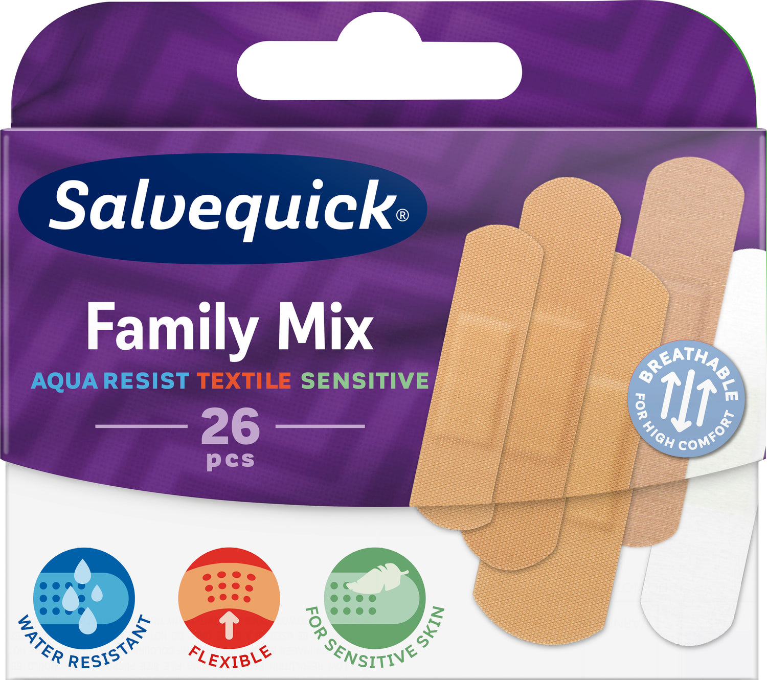 Salvequick Med Family Mix laastari 26 kpl