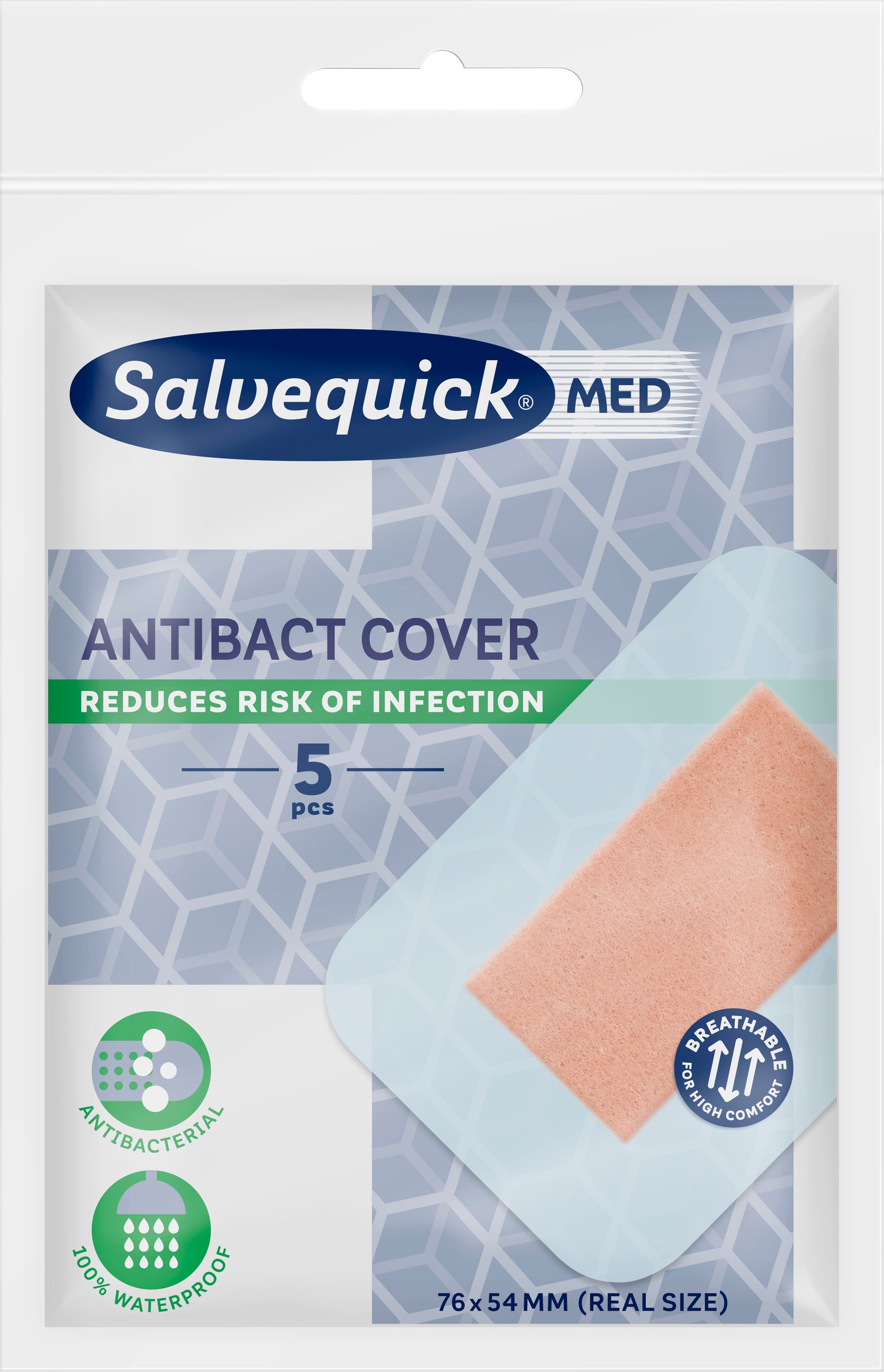 Salvequick Med Antibact Cover laastari 5 kpl