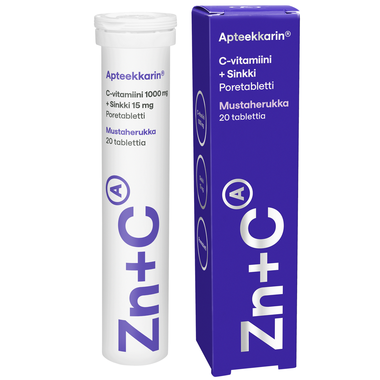 Apteekkarin C+ Sinkkipore mustaherukka