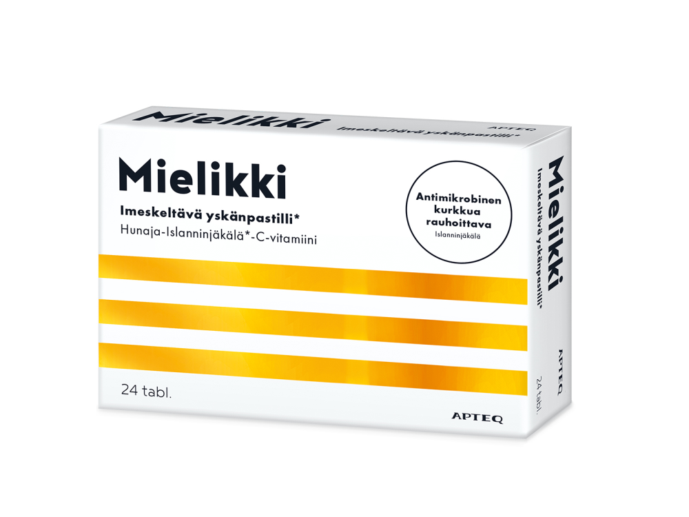 Apteq Mielikki Imeskeltävä yskänpastilli 24 tabl
