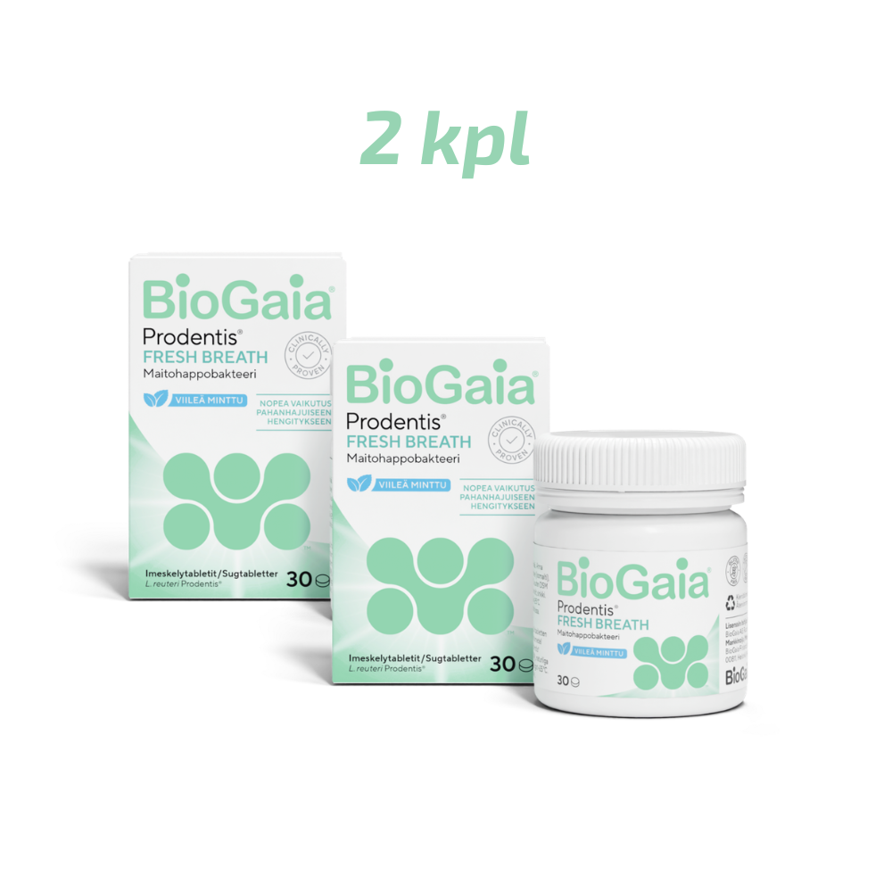 BioGaia Prodentis Fresh Breath säästöpakkaus 2 x 30 tabl