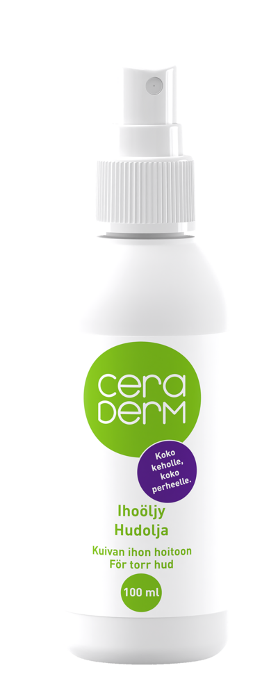 Ceraderm Ihoöljy -eri kokoja