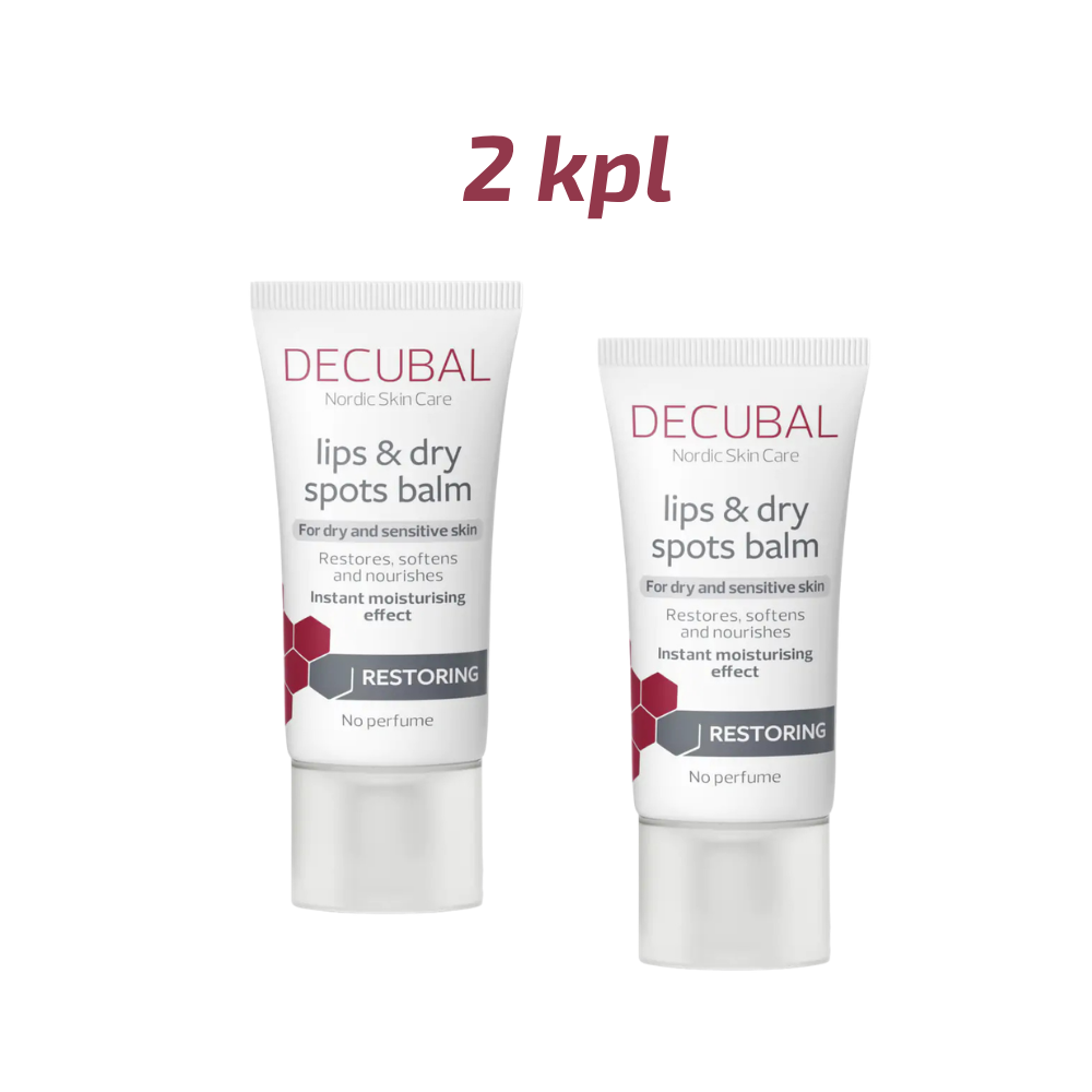 Decubal Restoring Lips & Dry Spots Balm säästöpakkaus 2 x 30 ml