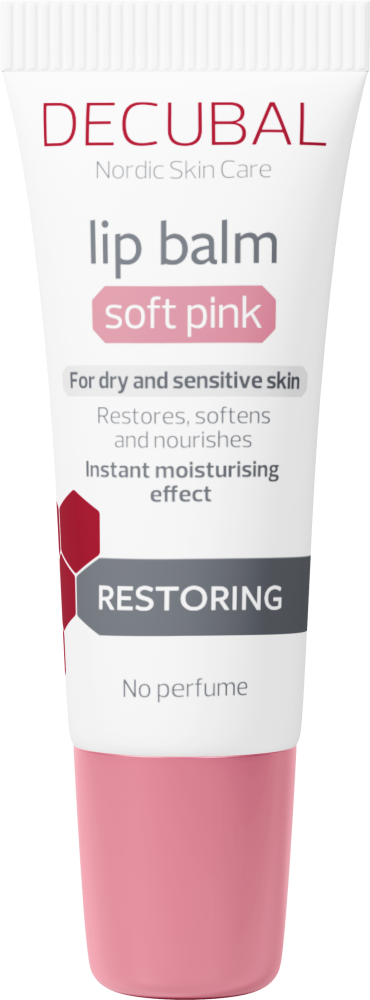 Decubal Restoring Lip Balm Soft Pink sävytetty huulivoide 10 ml