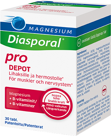 Magnesium-Diasporal Depot + B-vitamiini Complex 30 tabl