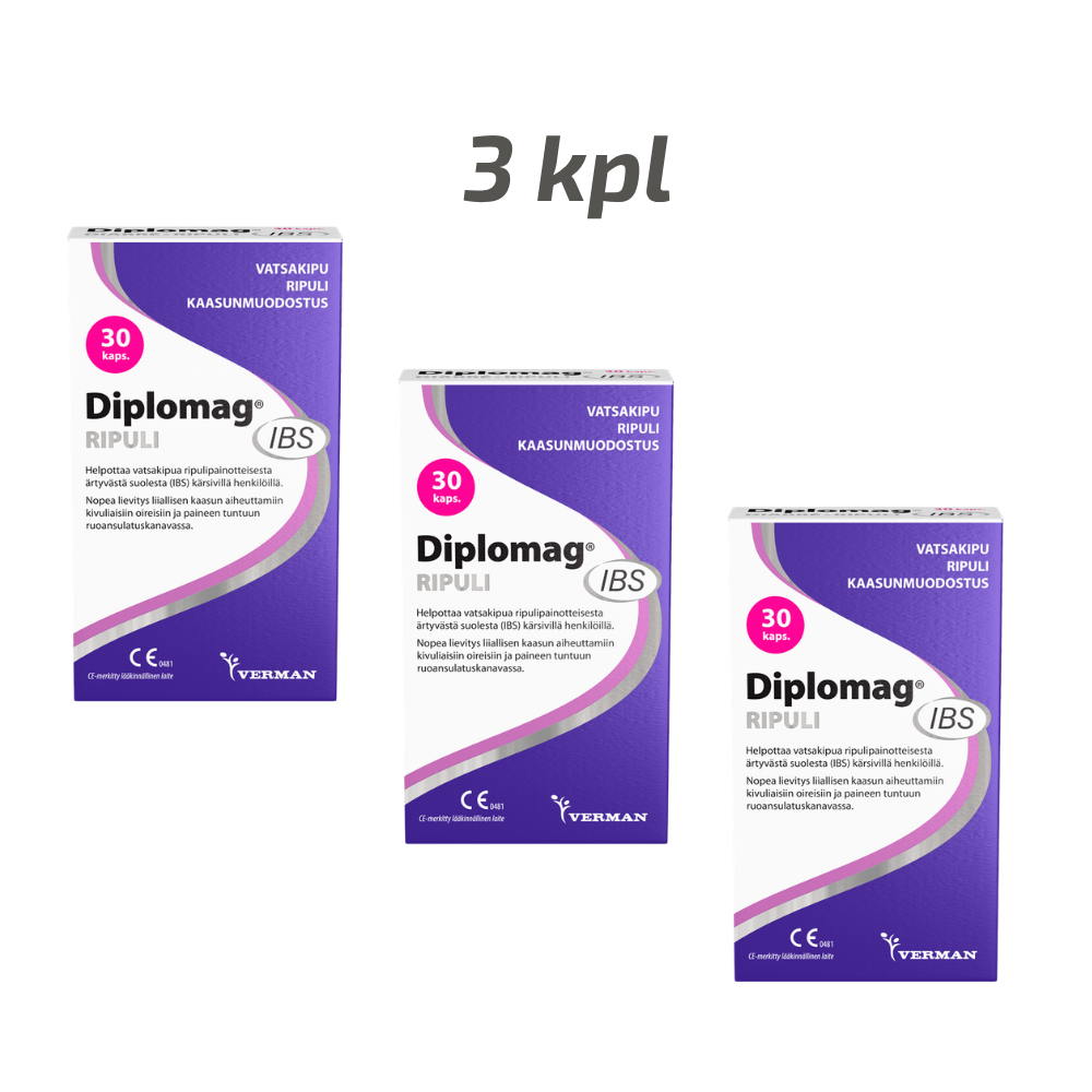 Diplomag IBS Ripuli säästöpakkaus 3 x 30 kaps