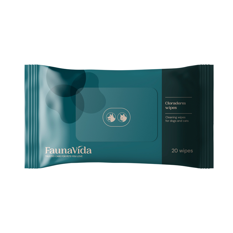 FaunaVida Cloraderm Wipes Pocket 20 kpl