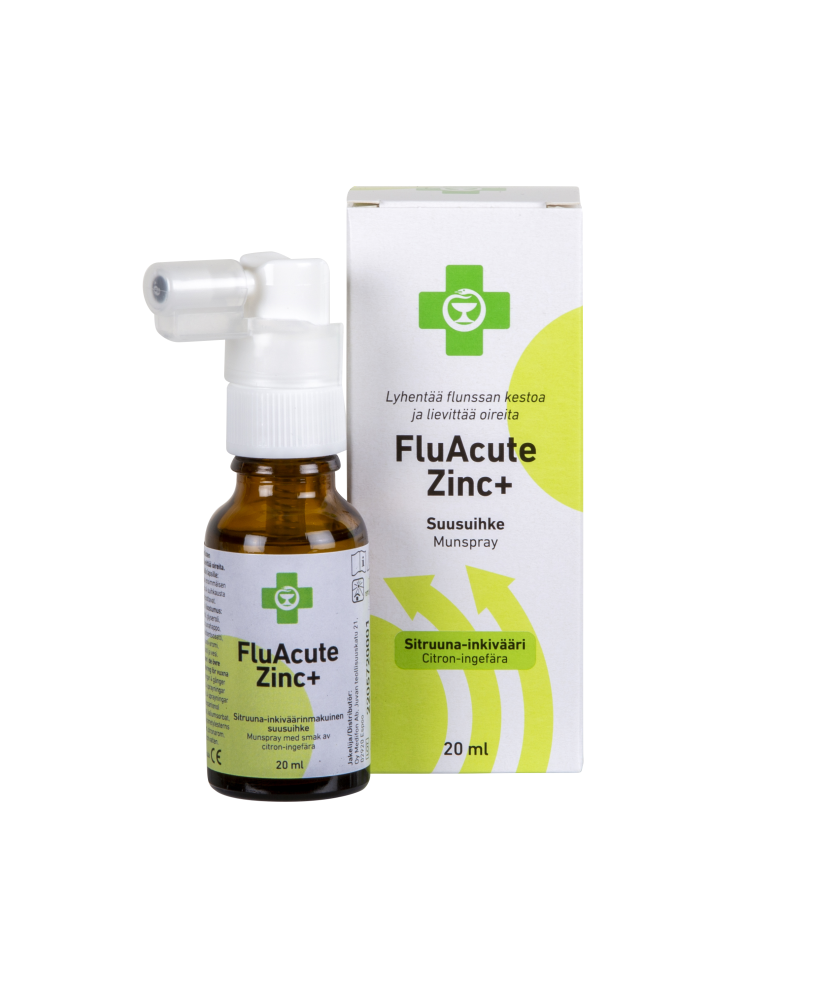 Apteekki FluAcute Zinc+ Sitruuna-inkivääri