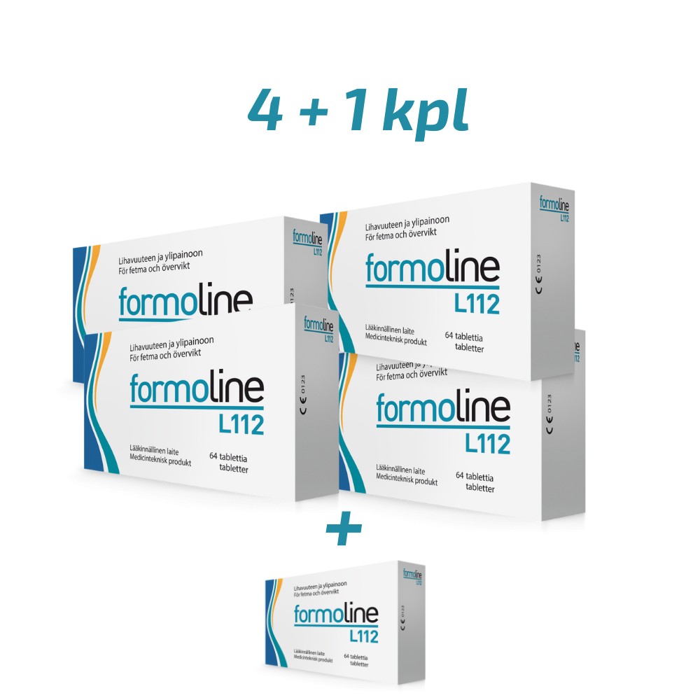 Formoline L112 500mg säästöpakkaus 4 x 64 kpl + 1 pkt kaupan päälle!
