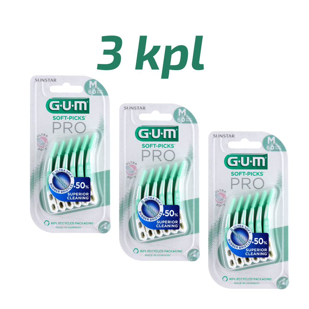 Gum Soft-Picks Pro Medium säästöpakkaus 3 x 60 kpl