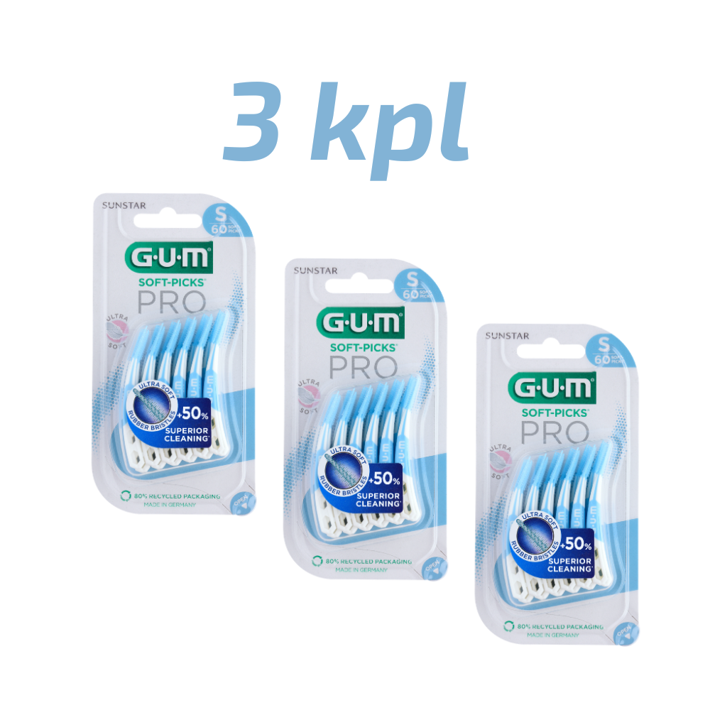 Gum Soft-Picks Pro Small säästöpakkaus 3 x 60 kpl