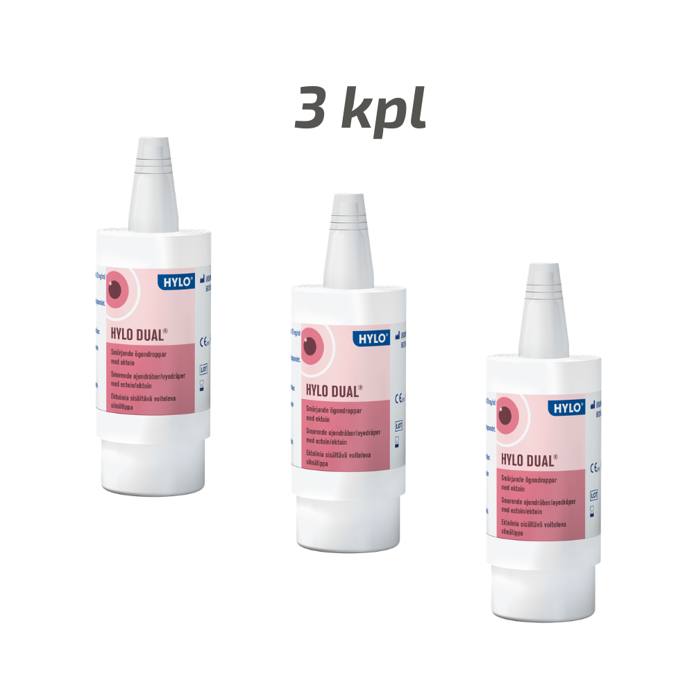 Hylo Dual silmätipat säästöpakkaus 3 x 10 ml